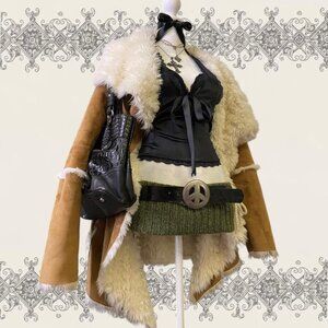 Donna Salyers' Fabulous-Furs vintage tan and cream fur coat